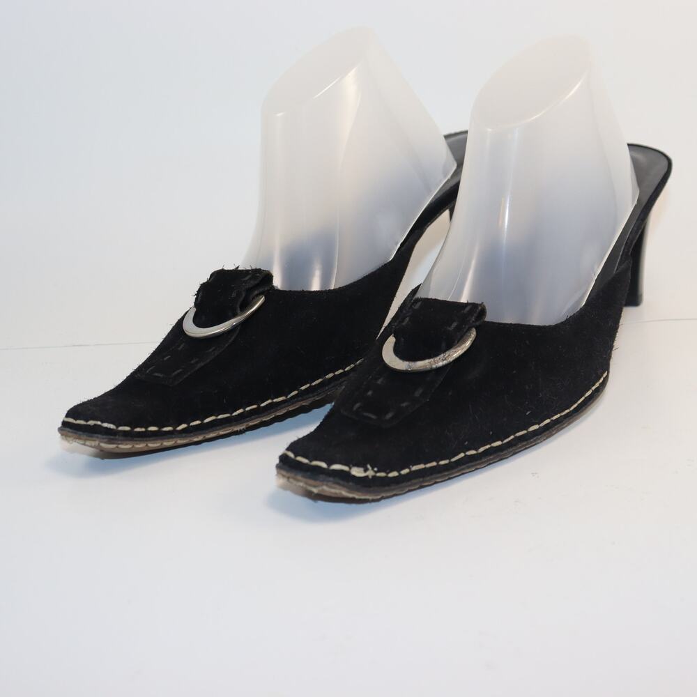 Vero Ve Italian suede low heel mules in size 8.5N - Picture 2 of 7